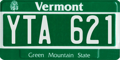 VT license plate YTA621