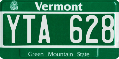 VT license plate YTA628