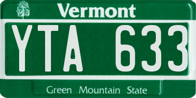 VT license plate YTA633