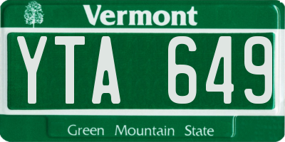 VT license plate YTA649