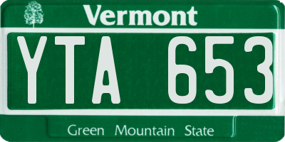 VT license plate YTA653