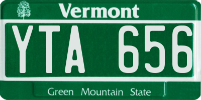 VT license plate YTA656