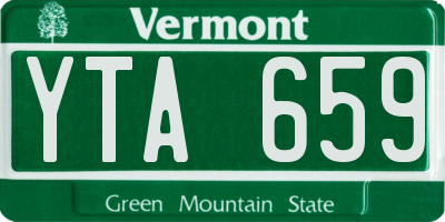 VT license plate YTA659