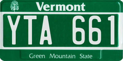 VT license plate YTA661