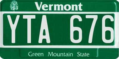 VT license plate YTA676