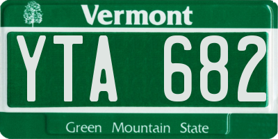 VT license plate YTA682
