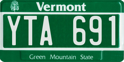 VT license plate YTA691