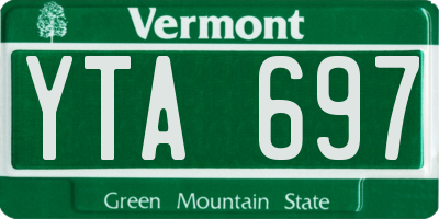 VT license plate YTA697