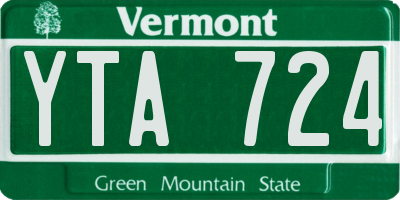VT license plate YTA724