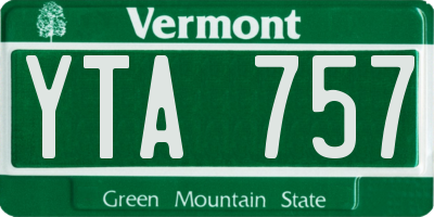 VT license plate YTA757