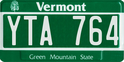 VT license plate YTA764