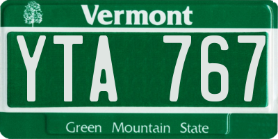 VT license plate YTA767