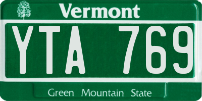 VT license plate YTA769