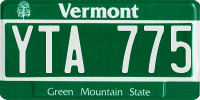 VT license plate YTA775