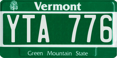 VT license plate YTA776