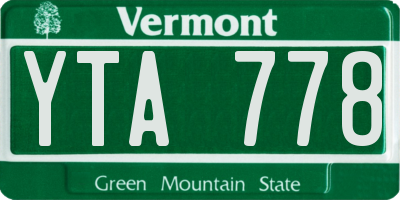 VT license plate YTA778