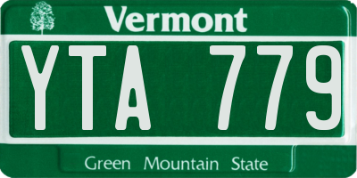 VT license plate YTA779