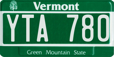 VT license plate YTA780