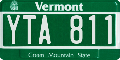 VT license plate YTA811