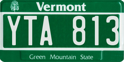 VT license plate YTA813