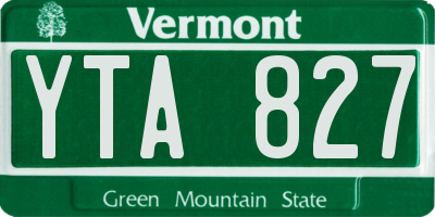 VT license plate YTA827