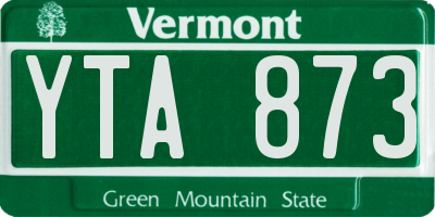 VT license plate YTA873