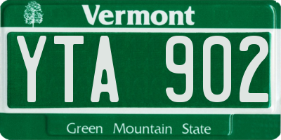 VT license plate YTA902