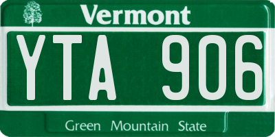 VT license plate YTA906