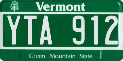 VT license plate YTA912