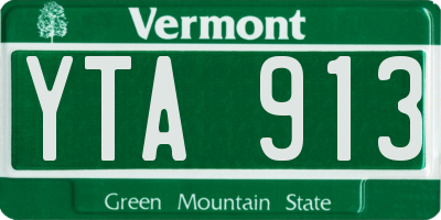 VT license plate YTA913