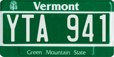 VT license plate YTA941