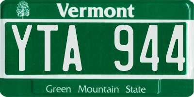 VT license plate YTA944