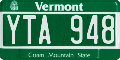 VT license plate YTA948
