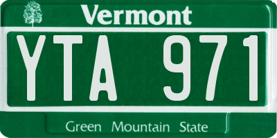 VT license plate YTA971