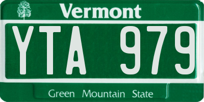 VT license plate YTA979