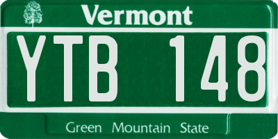 VT license plate YTB148