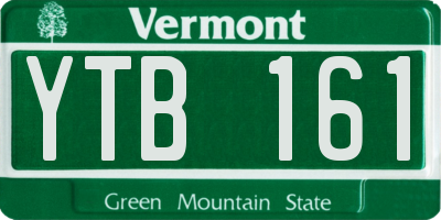 VT license plate YTB161