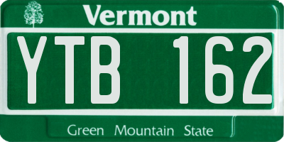 VT license plate YTB162
