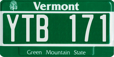 VT license plate YTB171