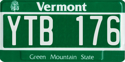 VT license plate YTB176