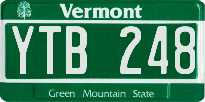 VT license plate YTB248