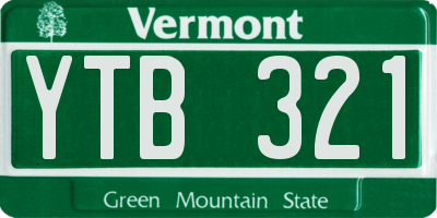 VT license plate YTB321