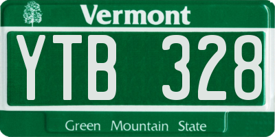 VT license plate YTB328