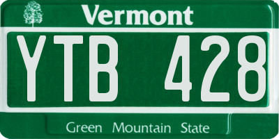 VT license plate YTB428