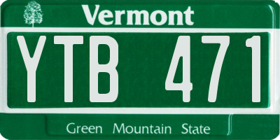 VT license plate YTB471