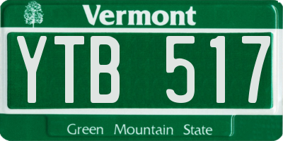VT license plate YTB517