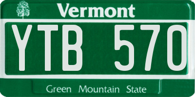 VT license plate YTB570