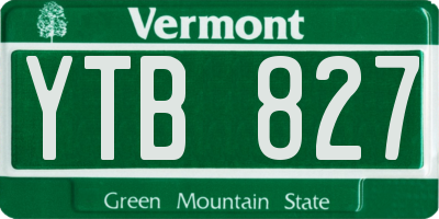 VT license plate YTB827