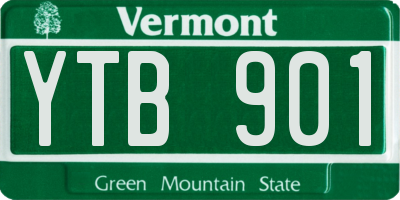 VT license plate YTB901