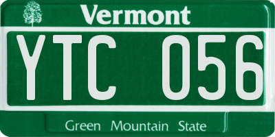VT license plate YTC056